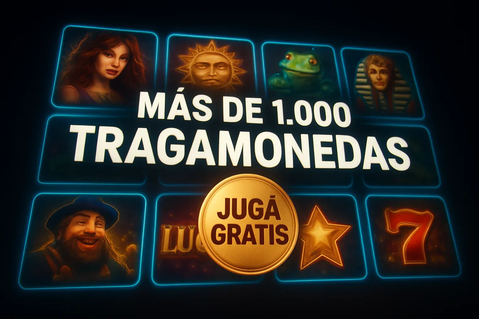 Banner de casino con más de 1.000 tragamonedas y jugá gratis